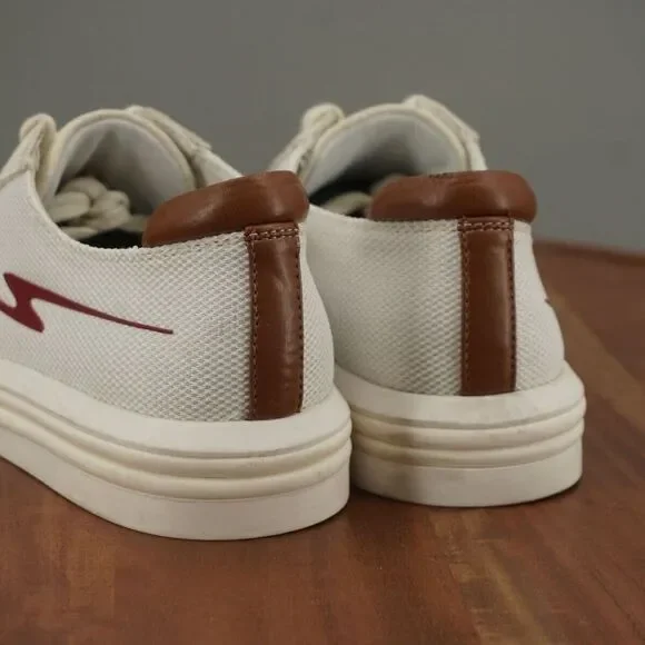 Franco Sarto Womens Lumiere Sneakers Shoes White Suede Mesh Lace Up 7.5M - Picture 5 of 10